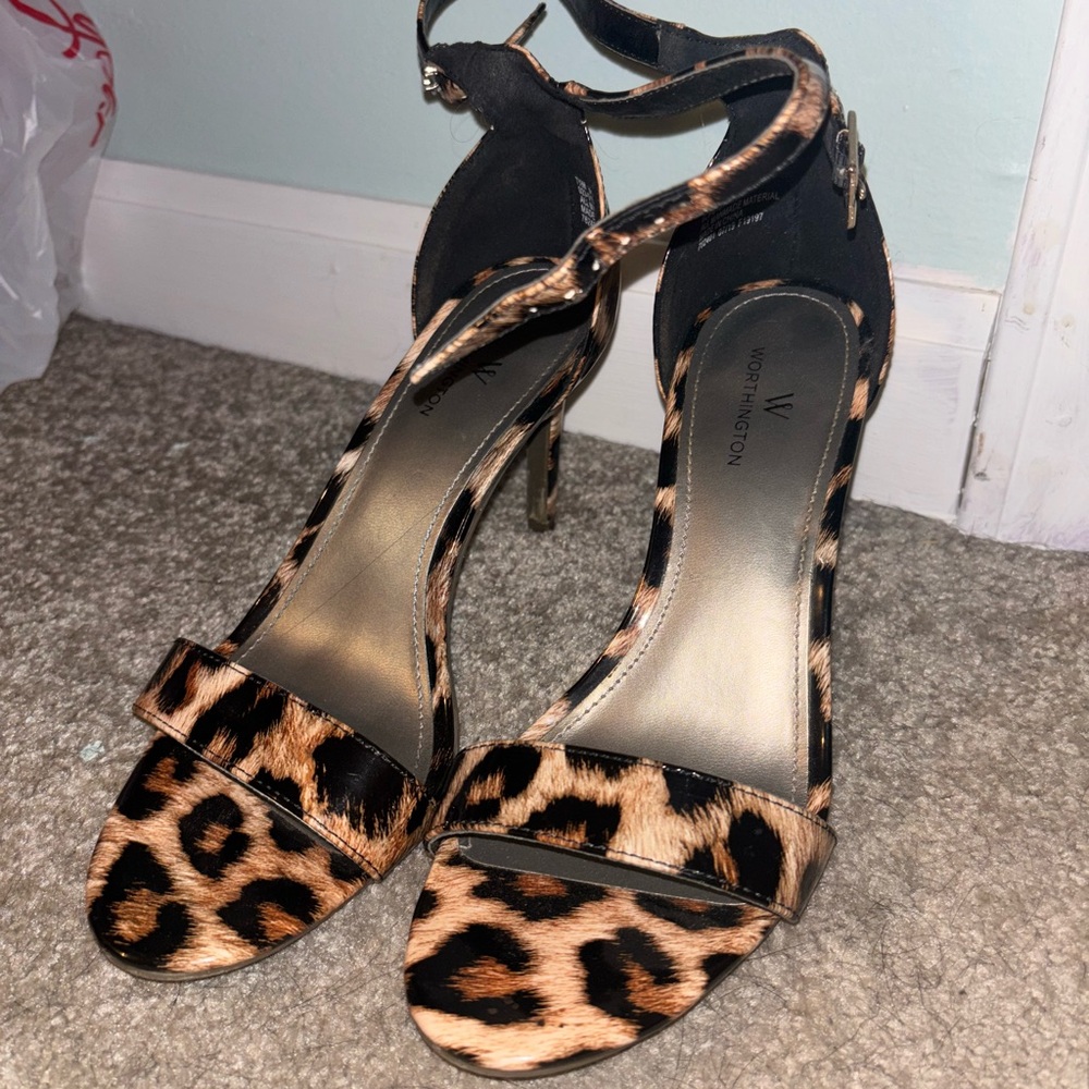 Worthington Leopard Print Heels